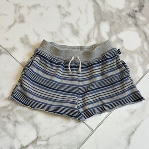 Splendid Navy and Gray Striped Lounge Shorts